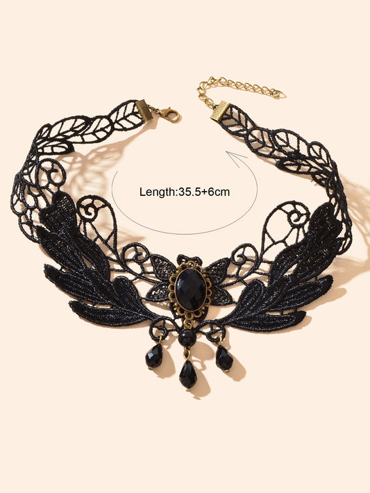 Obsidian Lace Gothic Collar Choker