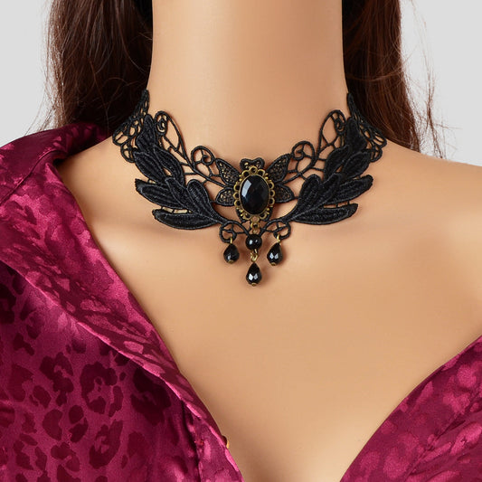 Obsidian Lace Gothic Collar Choker