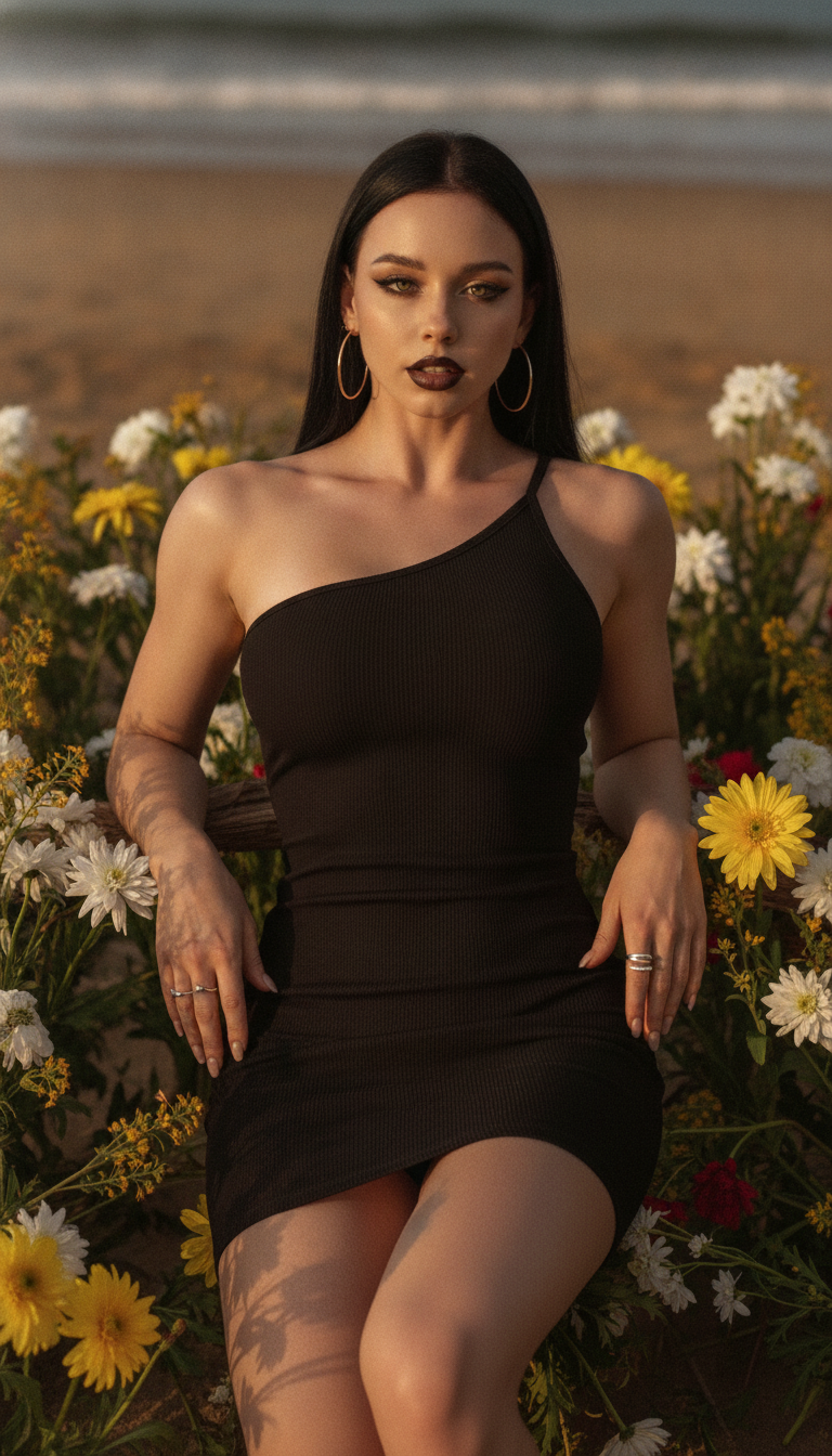 Raven One-Shoulder Little Black Dress