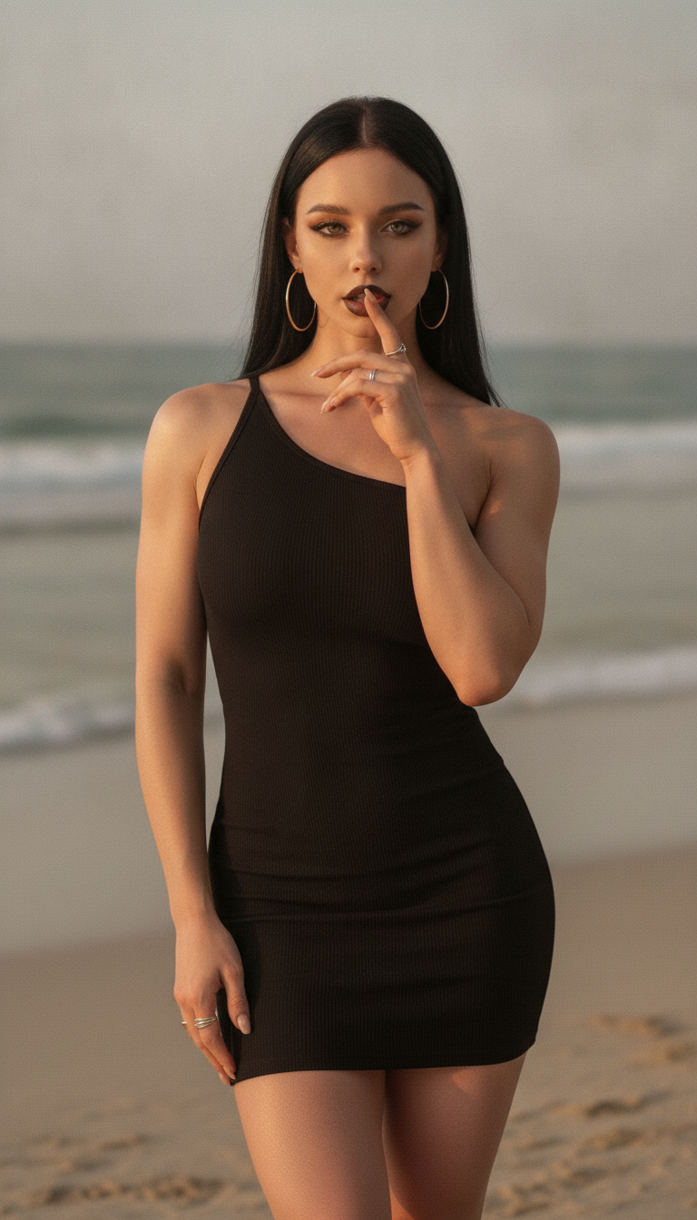 Raven One-Shoulder Little Black Dress
